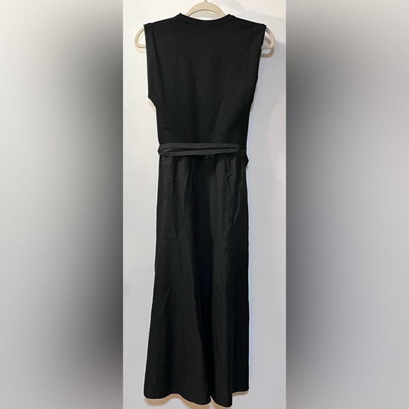 Nwt- zara- belted contrast midi dress -M - Picture 5 of 6